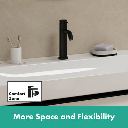 HANSGROHE 73314671 Tecturis S Single-Hole Faucet 110 with Pop-Up Drain, 1.2 GPM - Matte Black