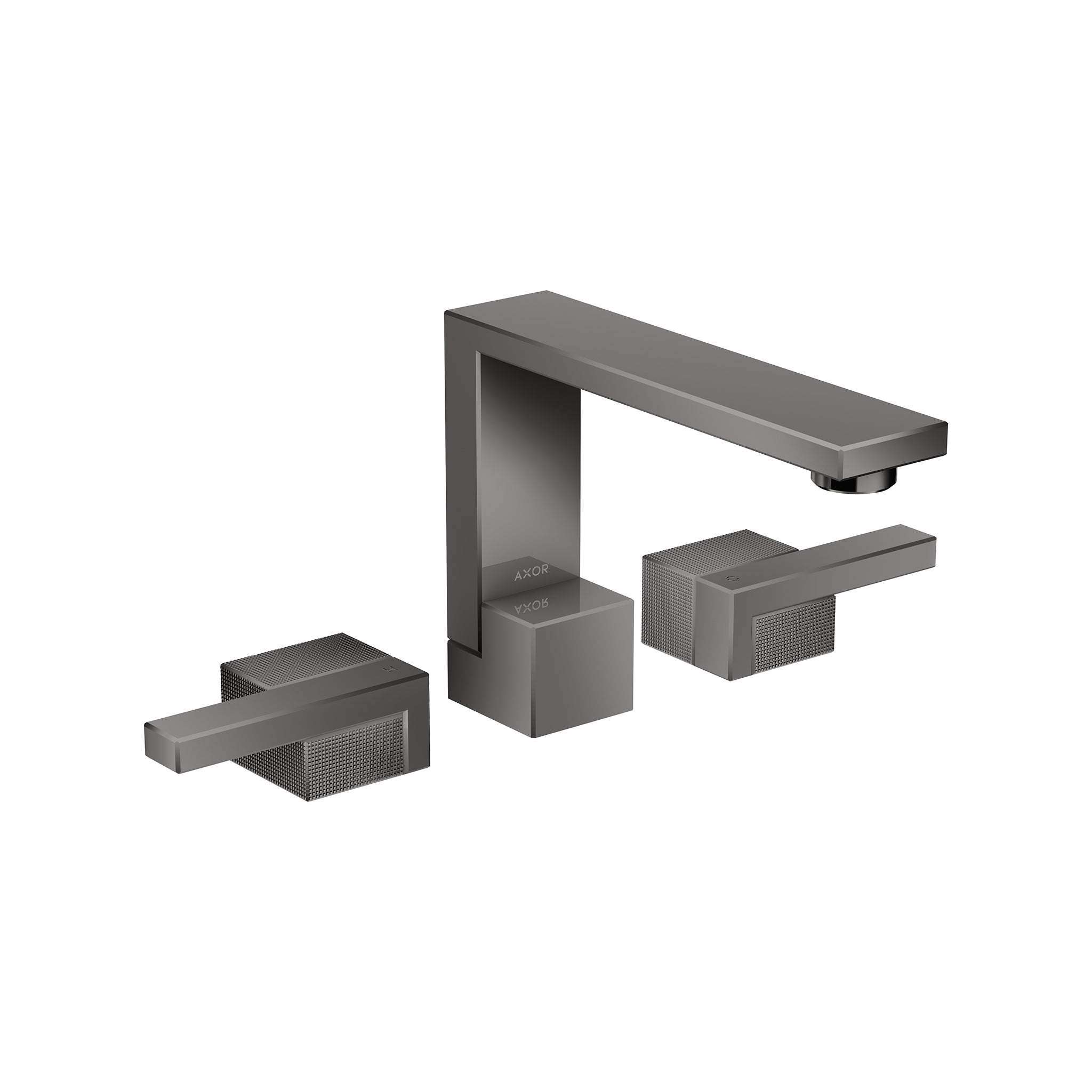 AXOR 46051331 Edge Widespread Faucet 130 - Diamond Cut, 1.2 GPM - Polished Black Chrome