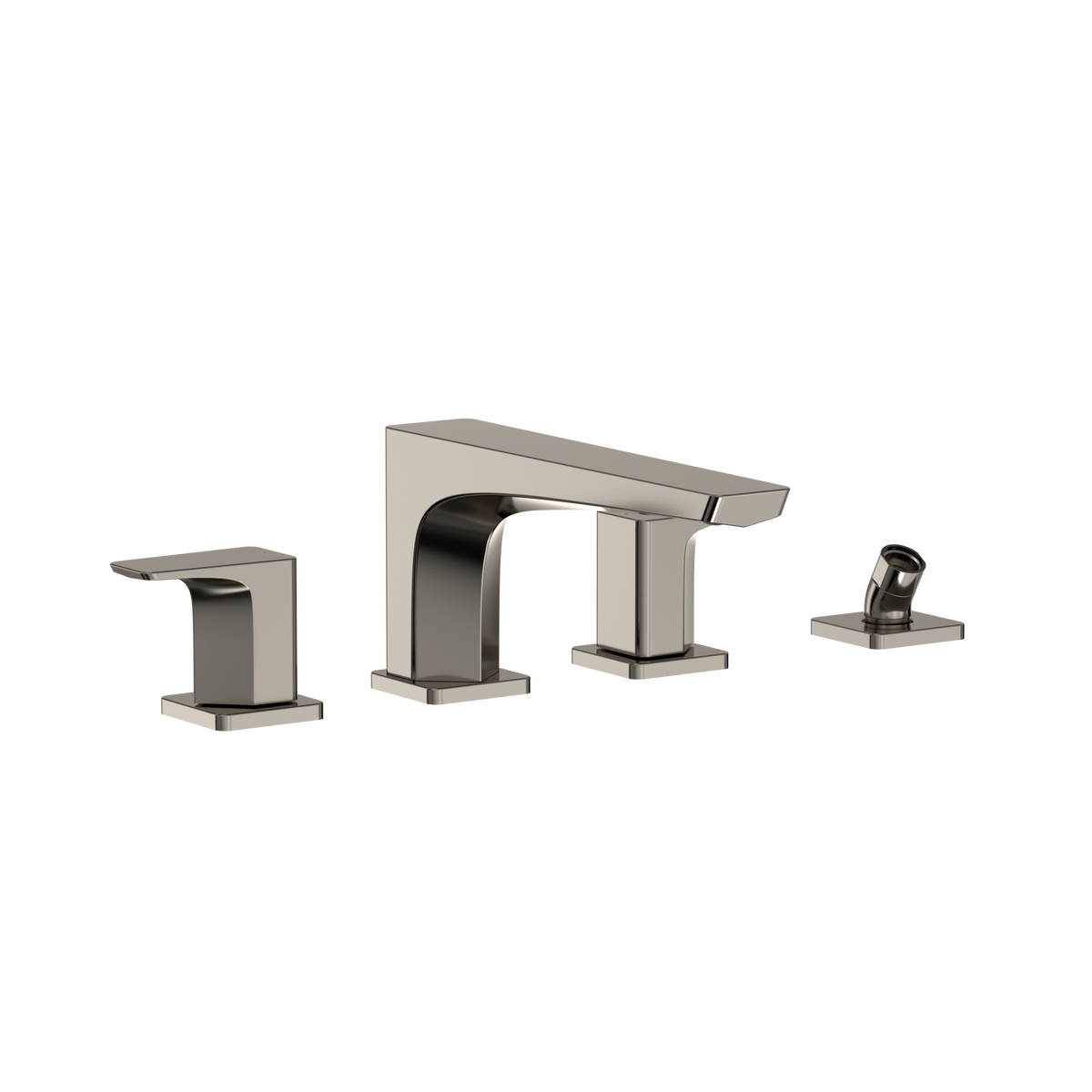 TOTO TBG07202U#PN Ge Two-Handle Deck-Mount Roman Tub Filler Trim With Handshower - Polished Nickel