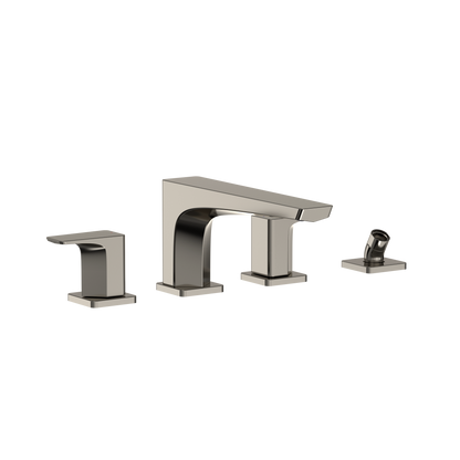 TOTO TBG07202U#PN Ge Two-Handle Deck-Mount Roman Tub Filler Trim With Handshower - Polished Nickel