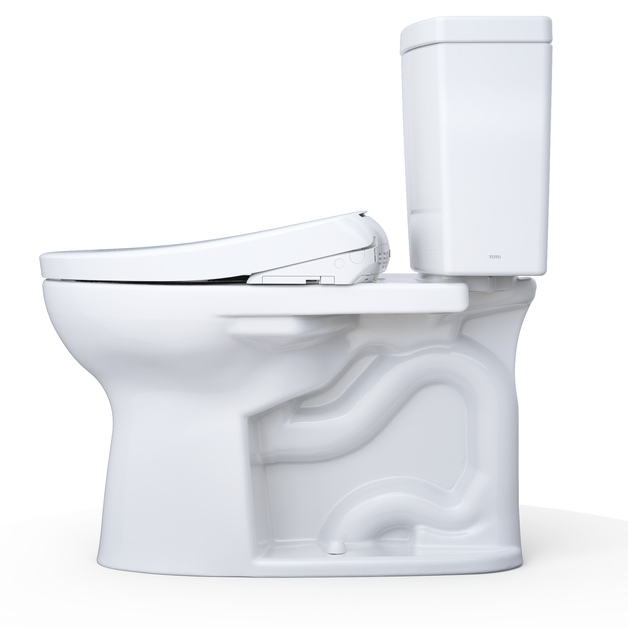 TOTO MW4544736CUFG#01 Washlet+ Drake Ii 1G Two-Piece Elongated 1.0 Gpf Toilet And Washlet+ S7A Contemporary Bidet Seat - Cotton White