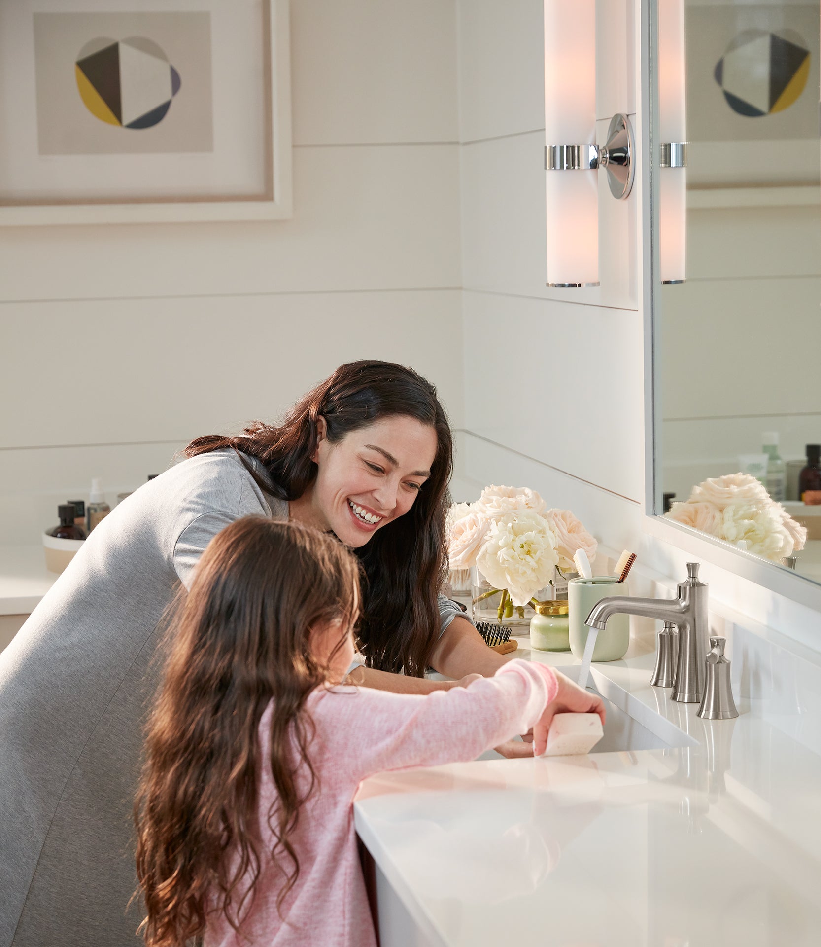 HANSGROHE 04774820 Joleena Widespread Faucet 100 with Pop-Up Drain, 1.2 GPM - Brushed Nickel