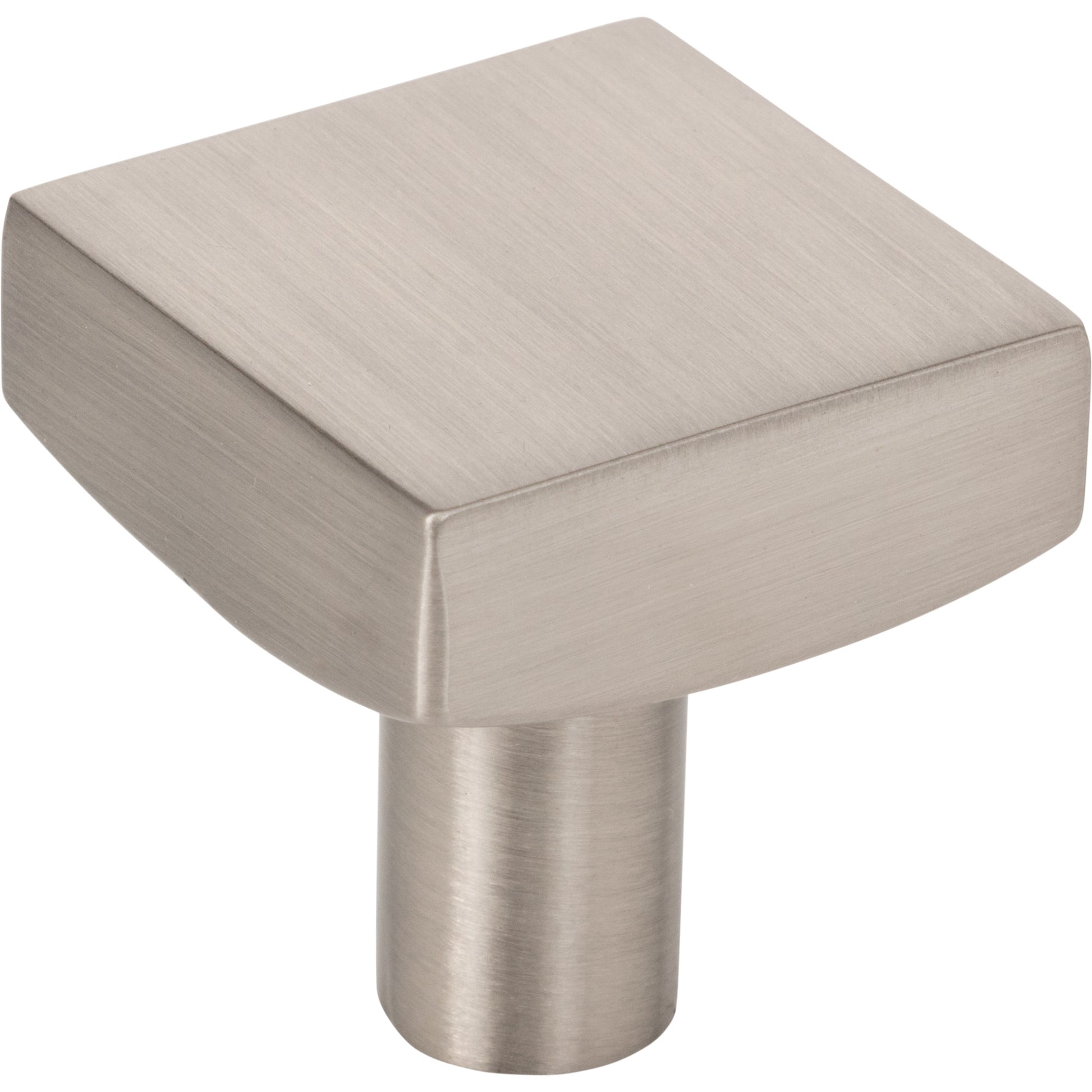 JEFFREY ALEXANDER 845SN Dominique 1-1/8" Length Square Knob - Satin Nickel