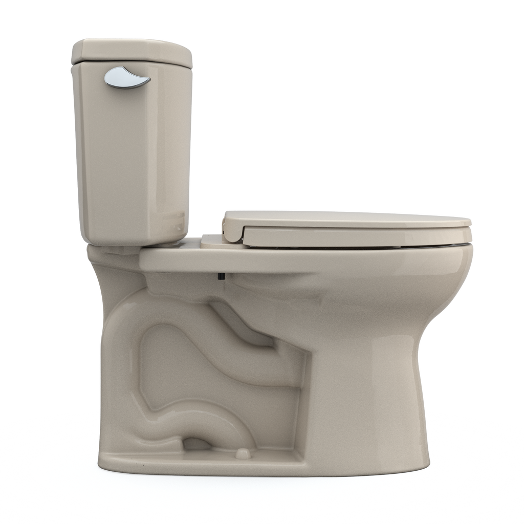 TOTO MS454124CEFG#03 Drake Ii Two-Piece Elongated 1.28 Gpf Universal Height Toilet With Cefiontect And Ss124 Softclose Seat - Bone
