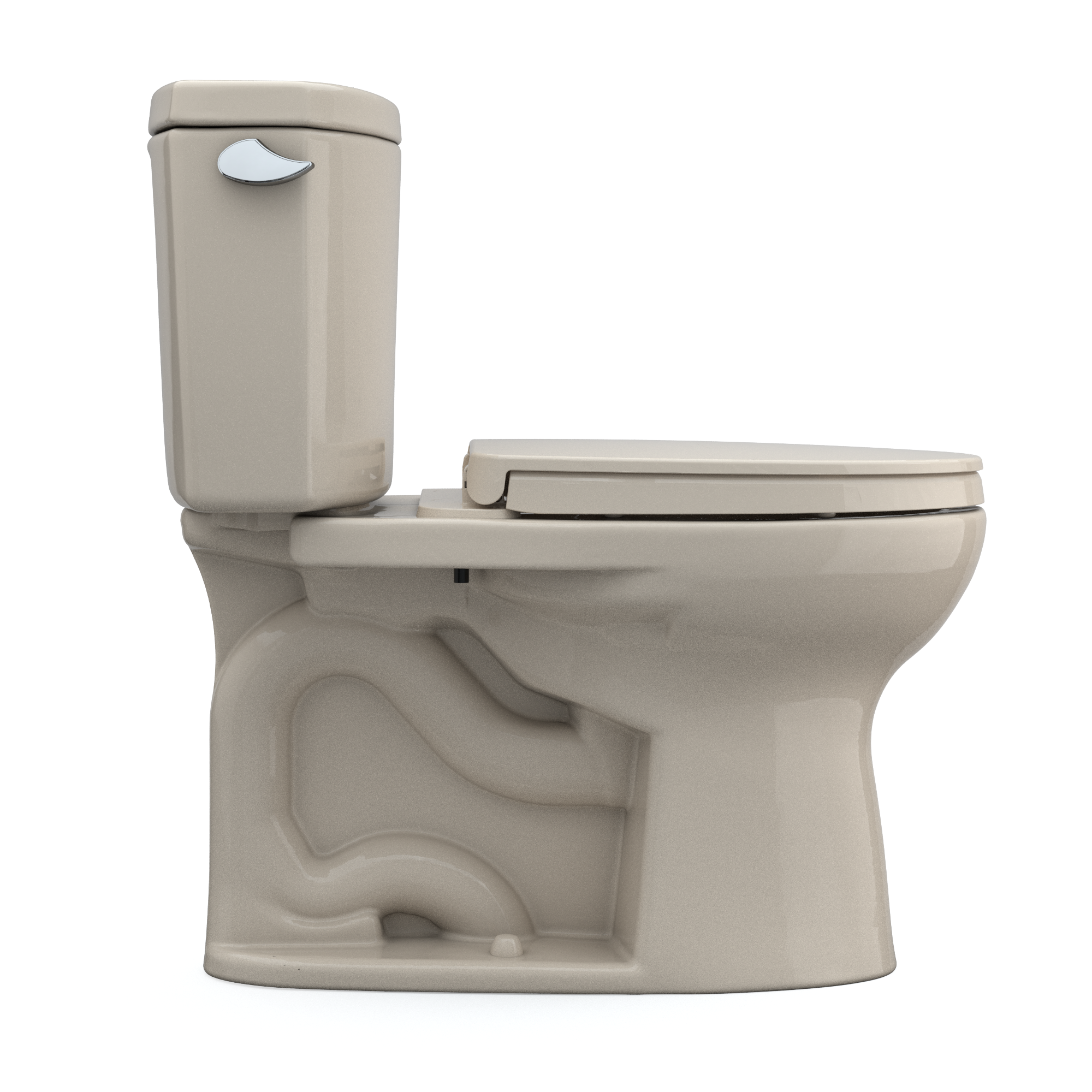 TOTO MS454124CEFG#03 Drake Ii Two-Piece Elongated 1.28 Gpf Universal Height Toilet With Cefiontect And Ss124 Softclose Seat - Bone