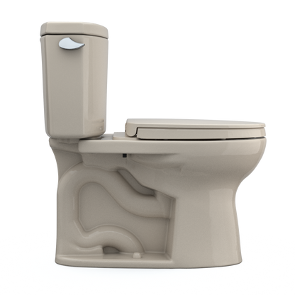 TOTO MS454124CEFG#03 Drake Ii Two-Piece Elongated 1.28 Gpf Universal Height Toilet With Cefiontect And Ss124 Softclose Seat - Bone