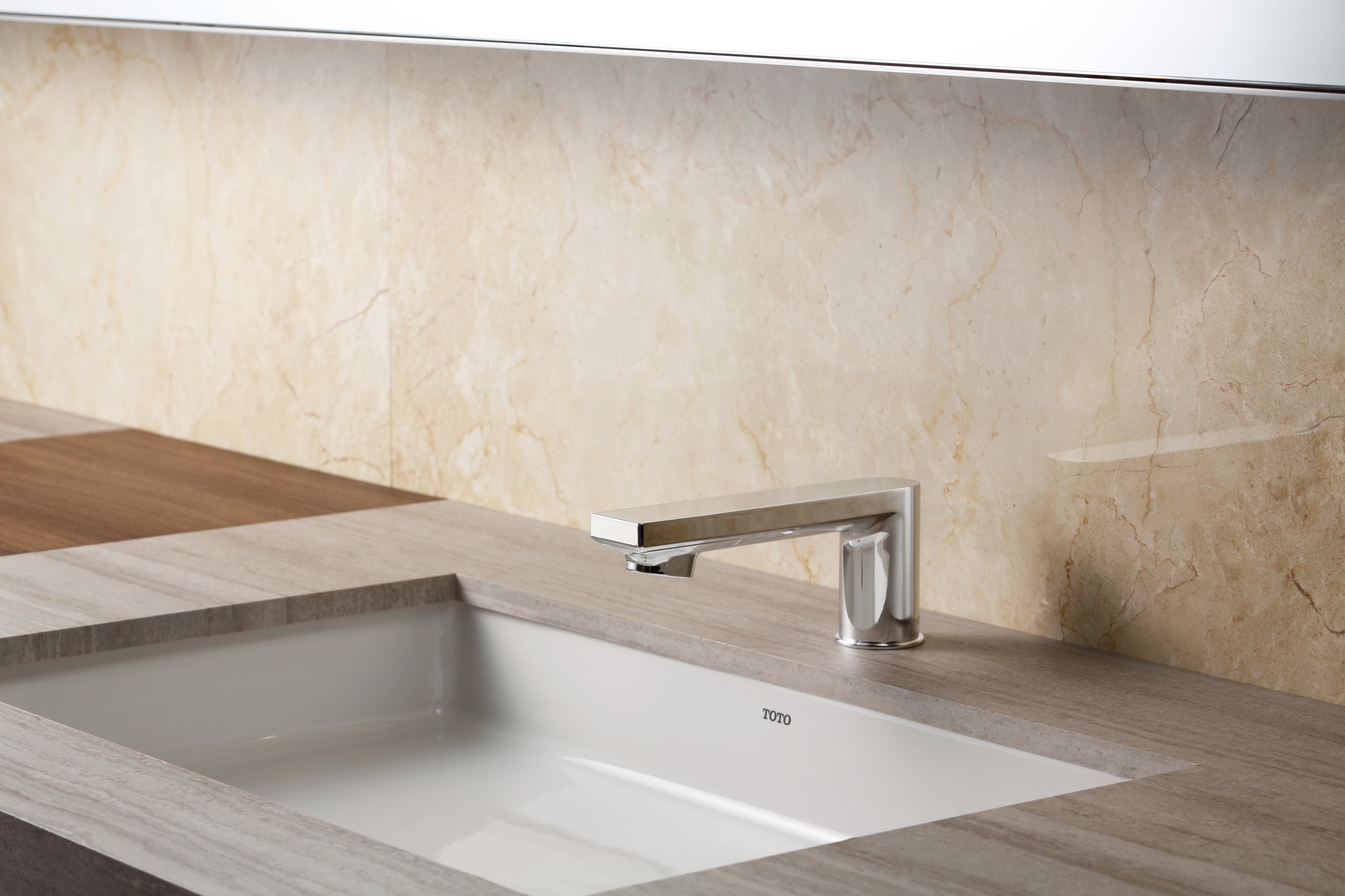 TOTO TEL1A3-D20ET#CP Libella Ecopower 0.35 Gpm Electronic Touchless Sensor Bathroom Faucet With Thermostatic Mixing Valve - Polished Chrome