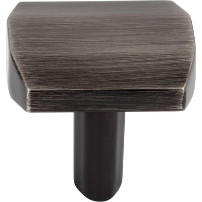 ELEMENTS 641BNBDL William 1-1/4" Length Square Knob - Brushed Pewter