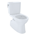 TOTO CST474CUFG#01 Vespin II 1G Two-Piece Elongated 1.0 GPF Universal Height Skirted Design Toilet with CEFIONTECT , Cotton White