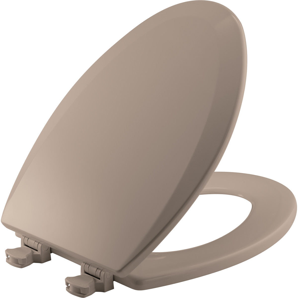 Bemis Elongated Enameled Wood Toilet Seat in Fawn Beige with Easy•Clean Hinge