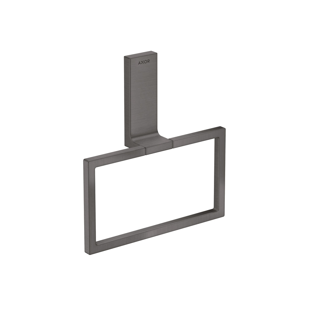 AXOR 42623340 Universal Rectangular Towel Ring - Brushed Black Chrome