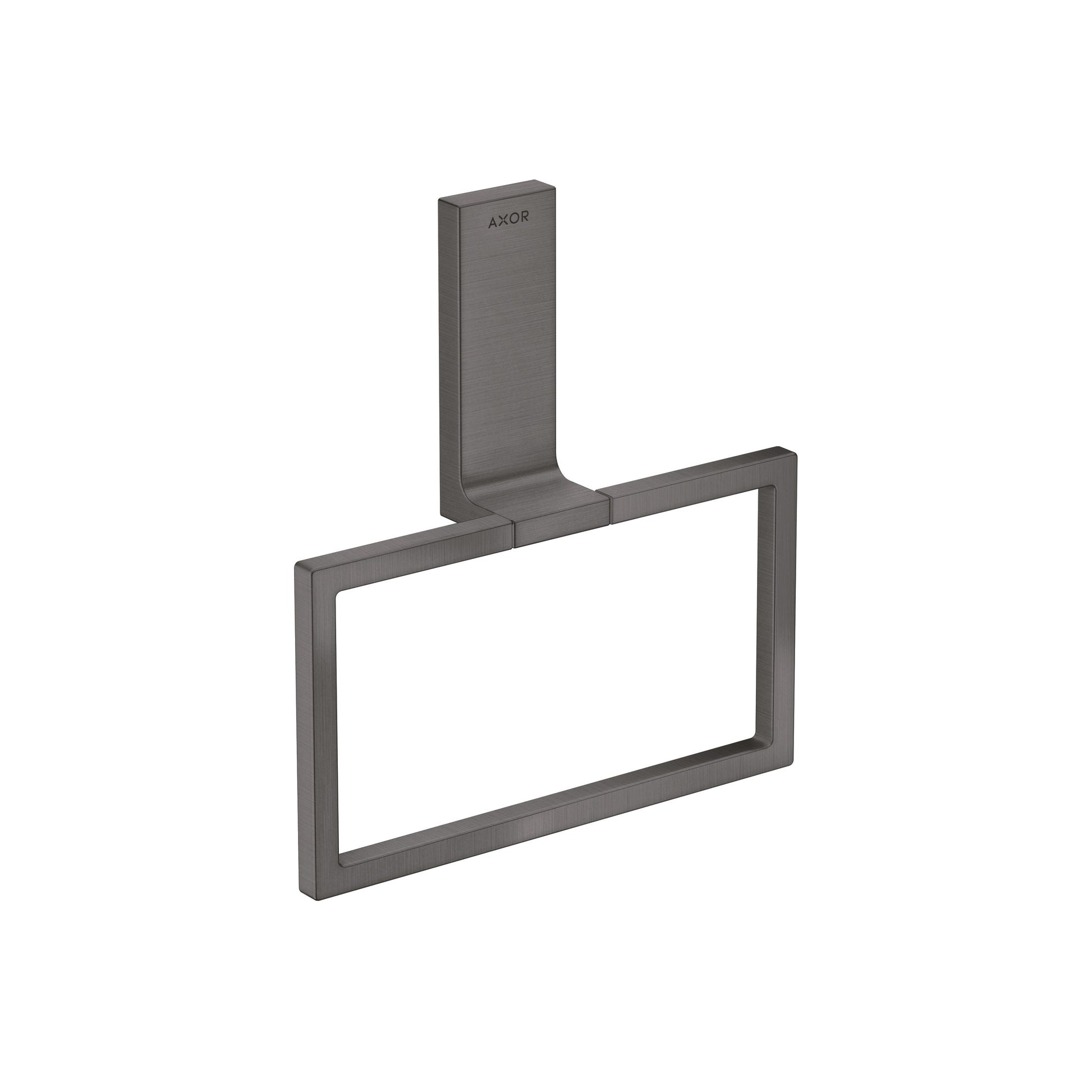 AXOR 42623340 Universal Rectangular Towel Ring - Brushed Black Chrome
