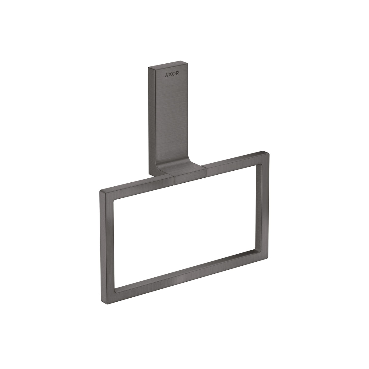 AXOR 42623340 Universal Rectangular Towel Ring - Brushed Black Chrome