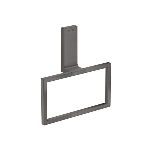 AXOR 42623340 Universal Rectangular Towel Ring - Brushed Black Chrome