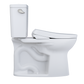 TOTO MW7764736CEGA#01 Drake WASHLET+ Two-Piece Elongated 1.28 GPF TORNADO FLUSH Toilet and S7A Contemporary Bidet Seat with Auto Flush , Cotton White