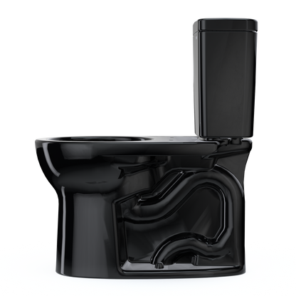 TOTO CST775CEF#51 Drake Two-Piece Round 1.28 Gpf Universal Height Tornado Flush Toilet With Cefiontect - Ebony