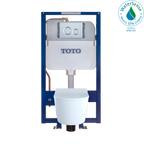 TOTO CWT447247CMFG#MS Rp Wall-Hung D-Shape Toilet And Duofit In-Wall 1.28 And 0.9 Gpf Dual-Flush Tank System With Copper Supply - Matte Silver