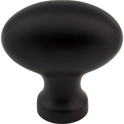 JEFFREY ALEXANDER 3991BLK Lyon 1-9/16" Length Oval Knob - Matte Black