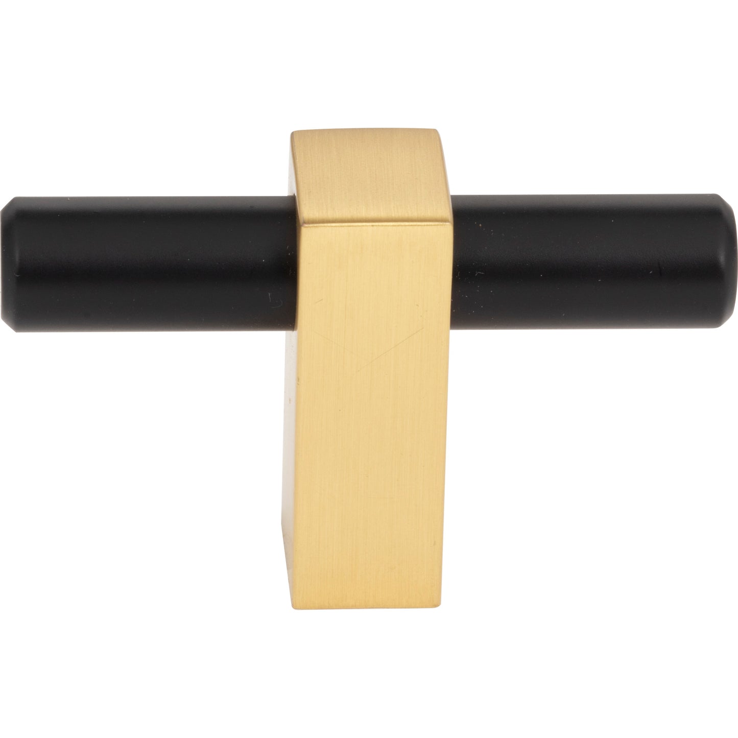 JEFFREY ALEXANDER 478T-MBBG Larkin 2 2-3/8" Length Bar Knob - Matte Black w/Brushed Gold