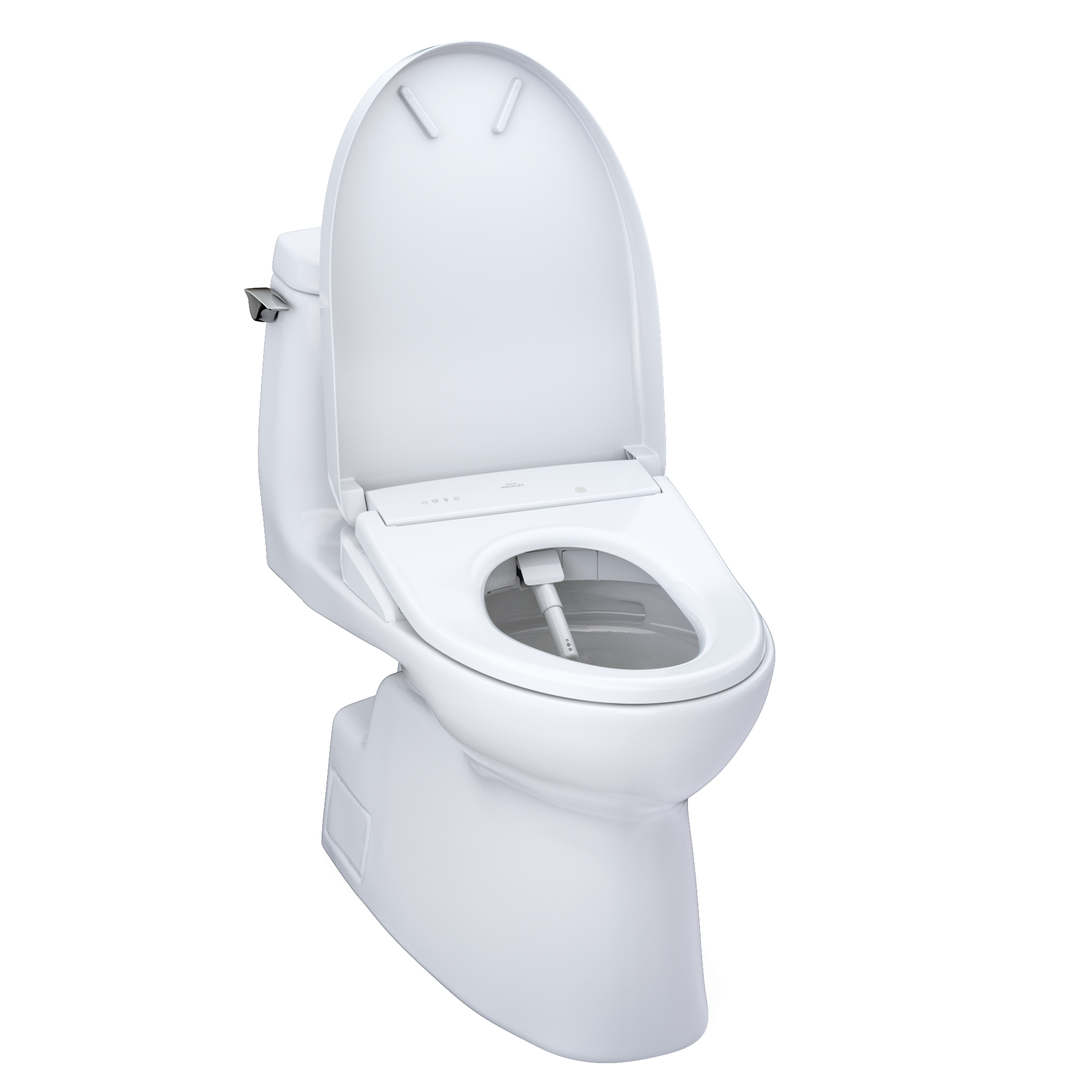 TOTO MW6144736CUFG#01 Washlet+ Carlyle Ii 1G One-Piece Elongated 1.0 Gpf Toilet And Washlet+ S7A Contemporary Bidet Seat - Cotton White