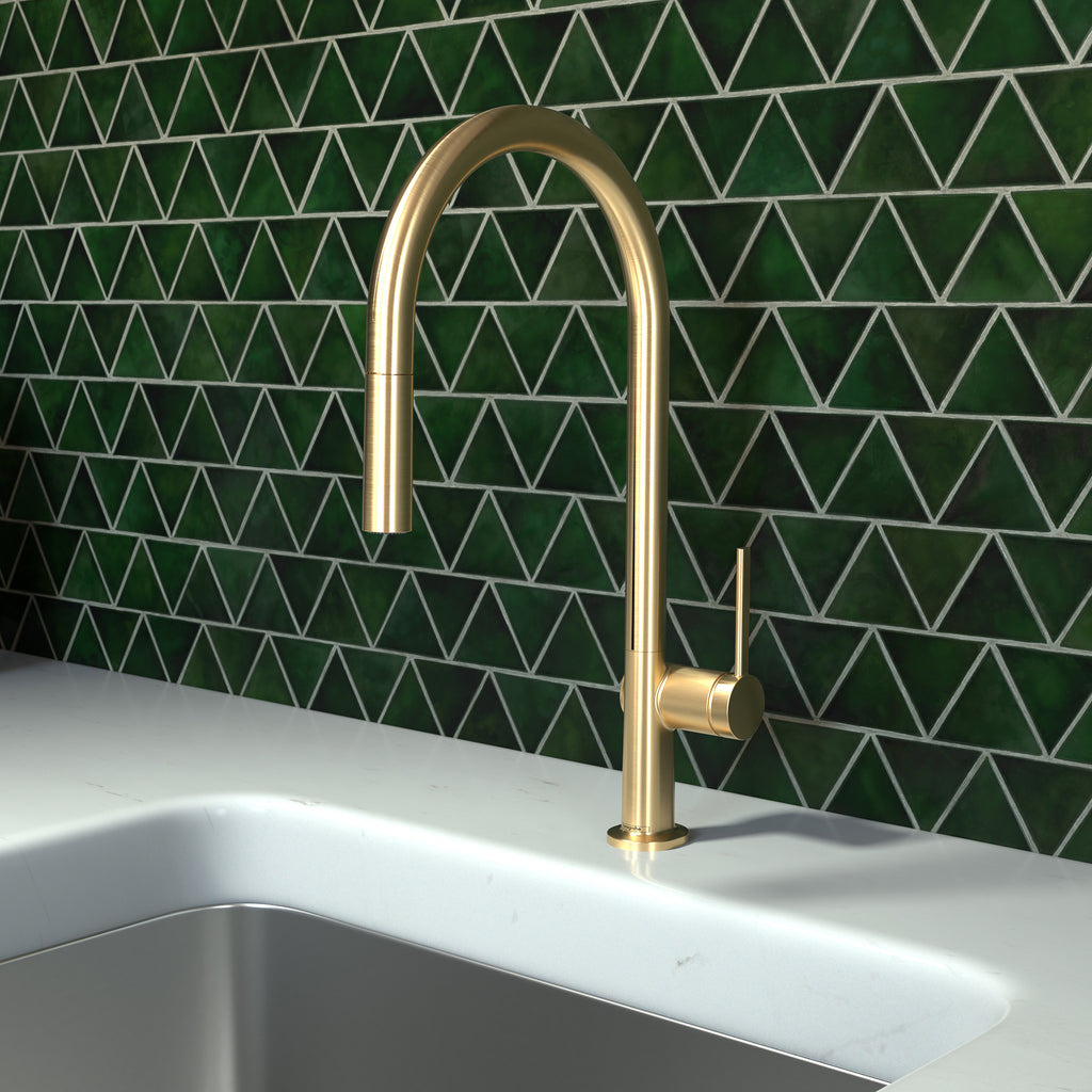 HANSGROHE 72800251 Talis N HighArc Kitchen Faucet, O-Style, 2-Spray Pull-Down, 1.75 GPM - Brushed Gold Optic