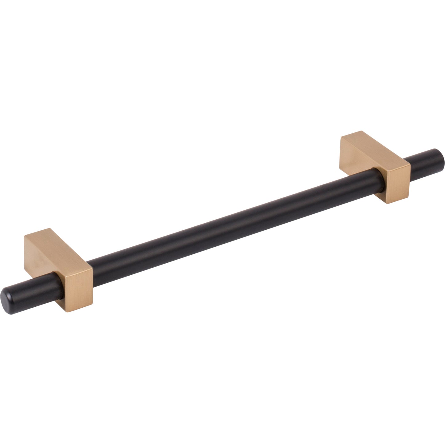 JEFFREY ALEXANDER 478-160MBSBZ Larkin 2 160 mm Center-to-Center Bar Pull - Matte Black w/Satin Bronze