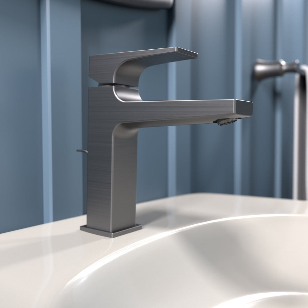 HANSGROHE 32506341 Metropol Single-Hole Faucet 110 with Lever Handle and Pop-Up Drain, 1.2 GPM - Brushed Black Chrome