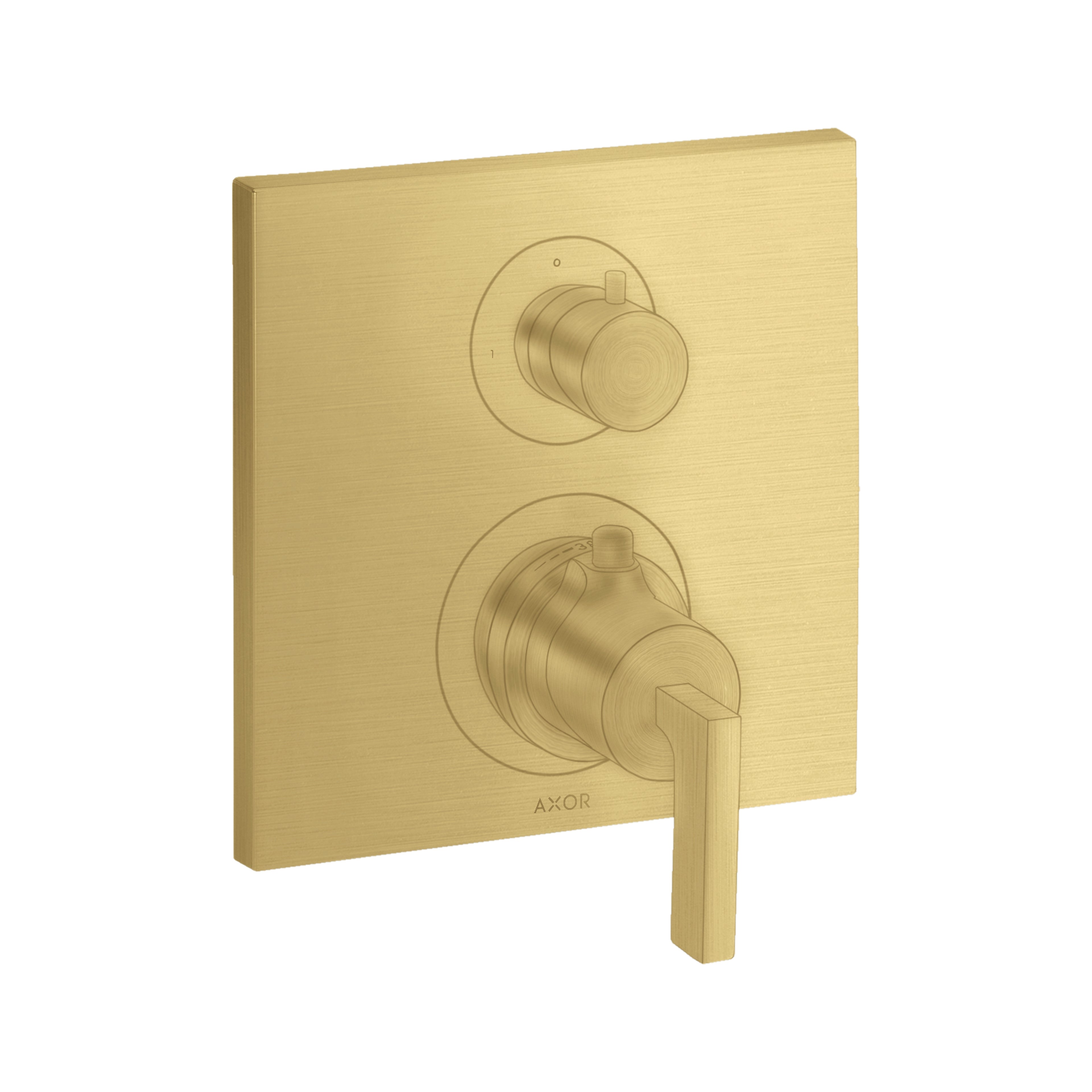 AXOR 39700251 Citterio Thermostatic Trim with Volume Control - Brushed Gold Optic