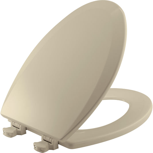 Bemis Elongated Enameled Wood Toilet Seat in Bone with Easy•Clean Hinge