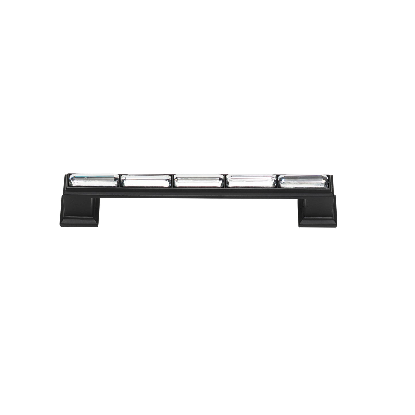 ATLAS 342-BL Legacy Crystal 5 1/16" Center to Center Bar Pull - Matte Black