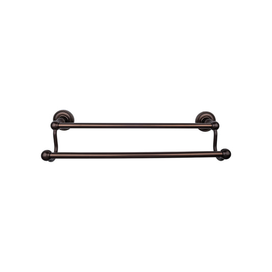 TOP KNOBS ED9ORBF TOP BATH (R) Edwardian Bath Double 26 1/2" Wall Mounted Towel Bar - Oil Rubbed Bronze