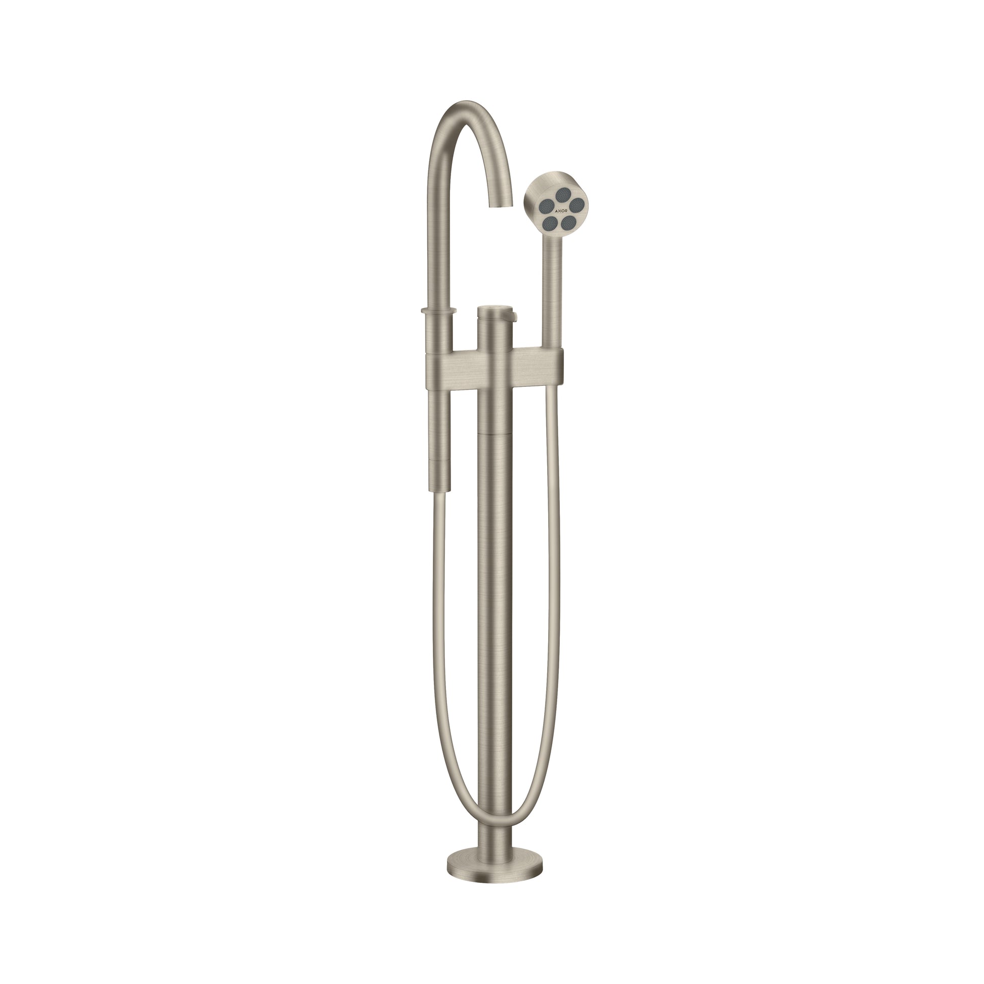 AXOR ONE Freestanding Tub Filler Trim with 1.75 GPM Handshower in Brushed Nickel