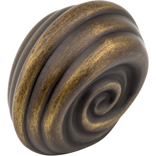 JEFFREY ALEXANDER 415S-ABSB Lille 1-1/4" Length Mushroom Knob , Antique Brushed Satin Brass