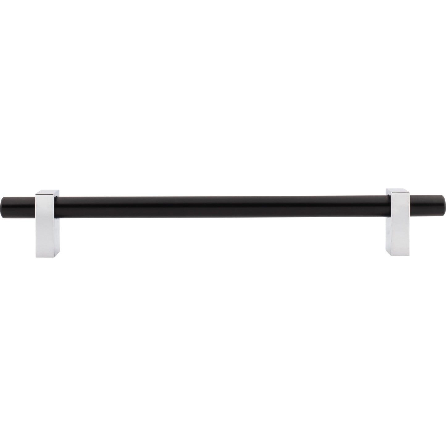 JEFFREY ALEXANDER 478-12MBPC Larkin 2 12" Center-to-Center Appliance Pull - Matte Black w/Polished Chrome