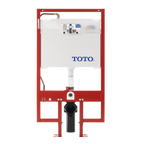 TOTO WT152800M#WH Duofit In-Wall Dual Flush 0.9 And 1.6 Gpf Tank System Copper Supply Line And White Rectangular Push Plate - White