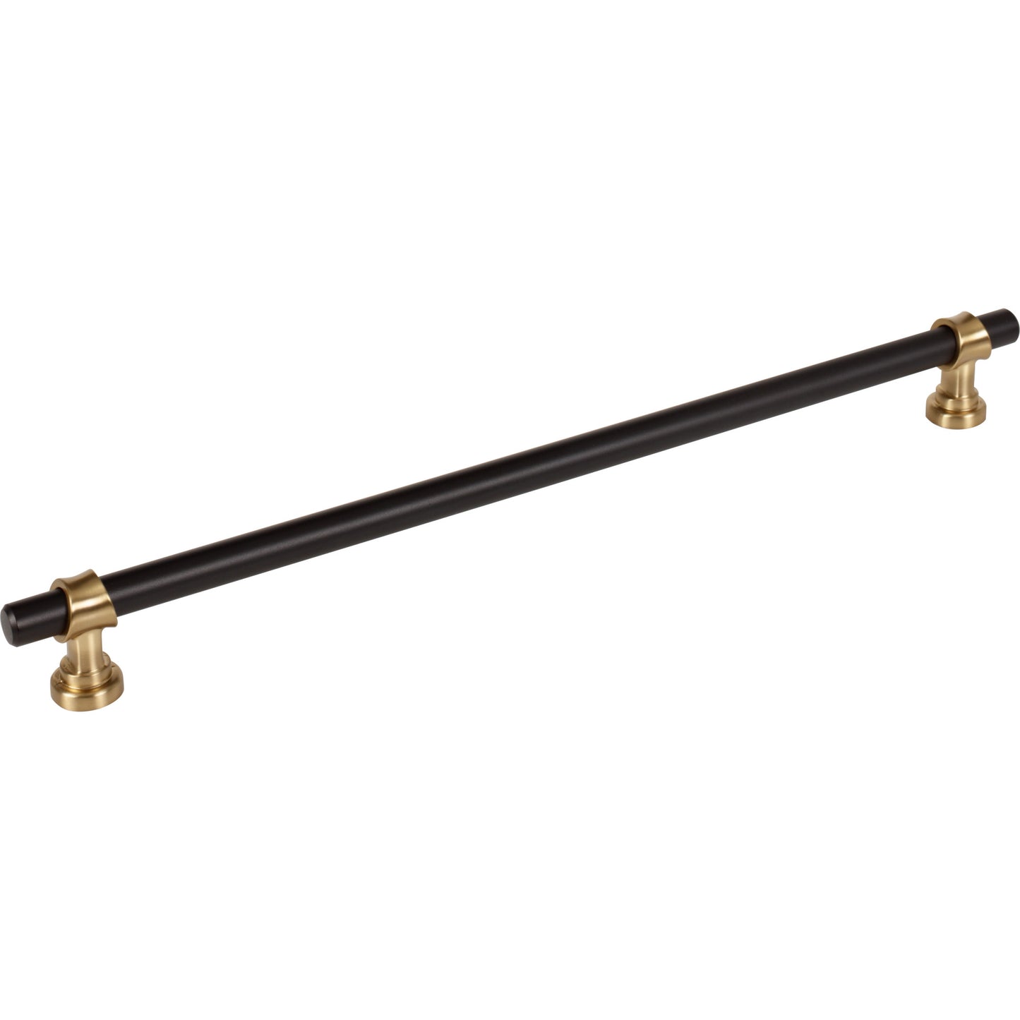 TOP KNOBS M2764 Bit 12" Center to Center Bar Pull - Flat Black and Honey Bronze