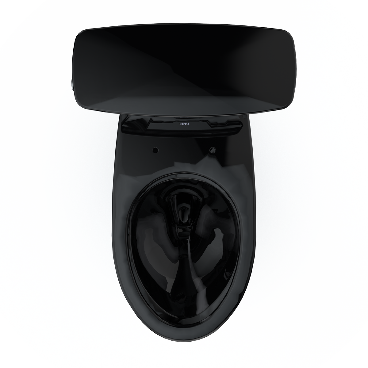 TOTO CST786CEF#51 Drake Transitional Two-Piece Elongated 1.28 Gpf Universal Height Tornado Flush Toilet - Ebony