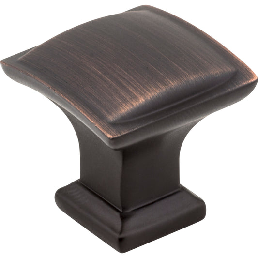 JEFFREY ALEXANDER 435DBAC Annadale 1-1/4" Length Square Knob - Brushed Oil Rubbed Bronze