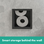 HANSGROHE 56058670 XtraStoris Original Recessed Toilet Paper Holder with Storage & Tileable Door - Matte Black