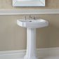 TOTO LPT972.8#01 Guinevere 24-3/8" x 19-7/8" Rectangular Pedestal Bathroom Sink for 8 Inch Center Faucets , Cotton White