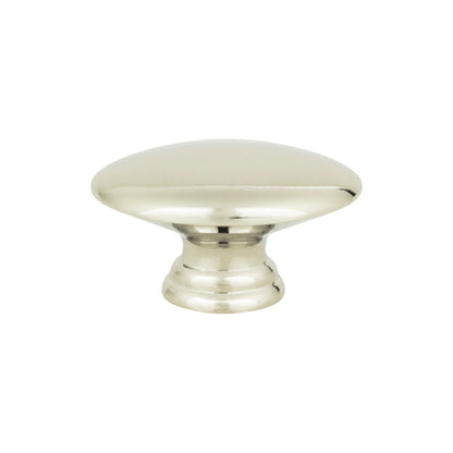 ATLAS A817-PN Egg 1 1/2" Length Oval Knob - Polished Nickel