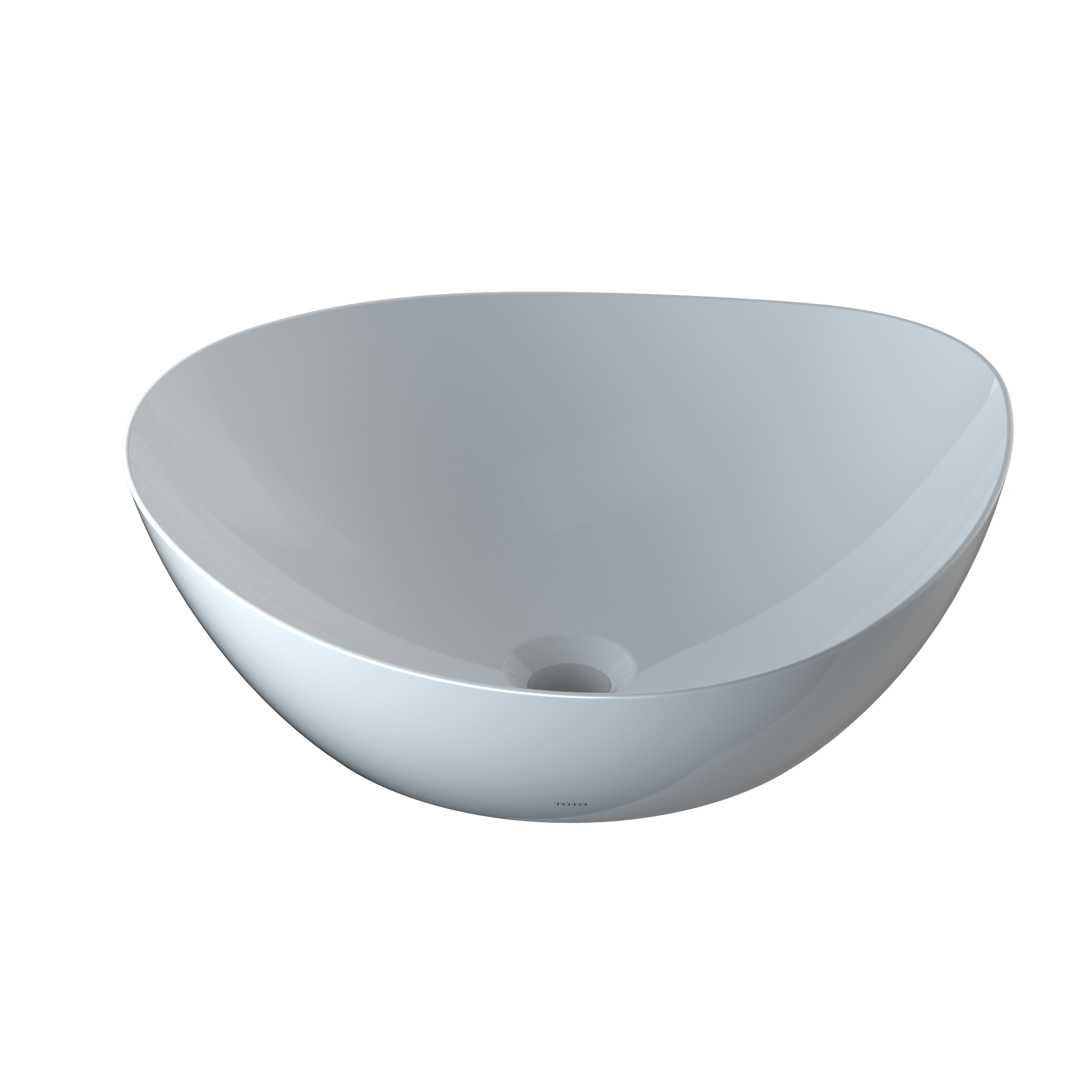 TOTO LT477G#01  Kiwami Asymmetrical Vessel Bathroom Sink With Cefitontect - Cotton White