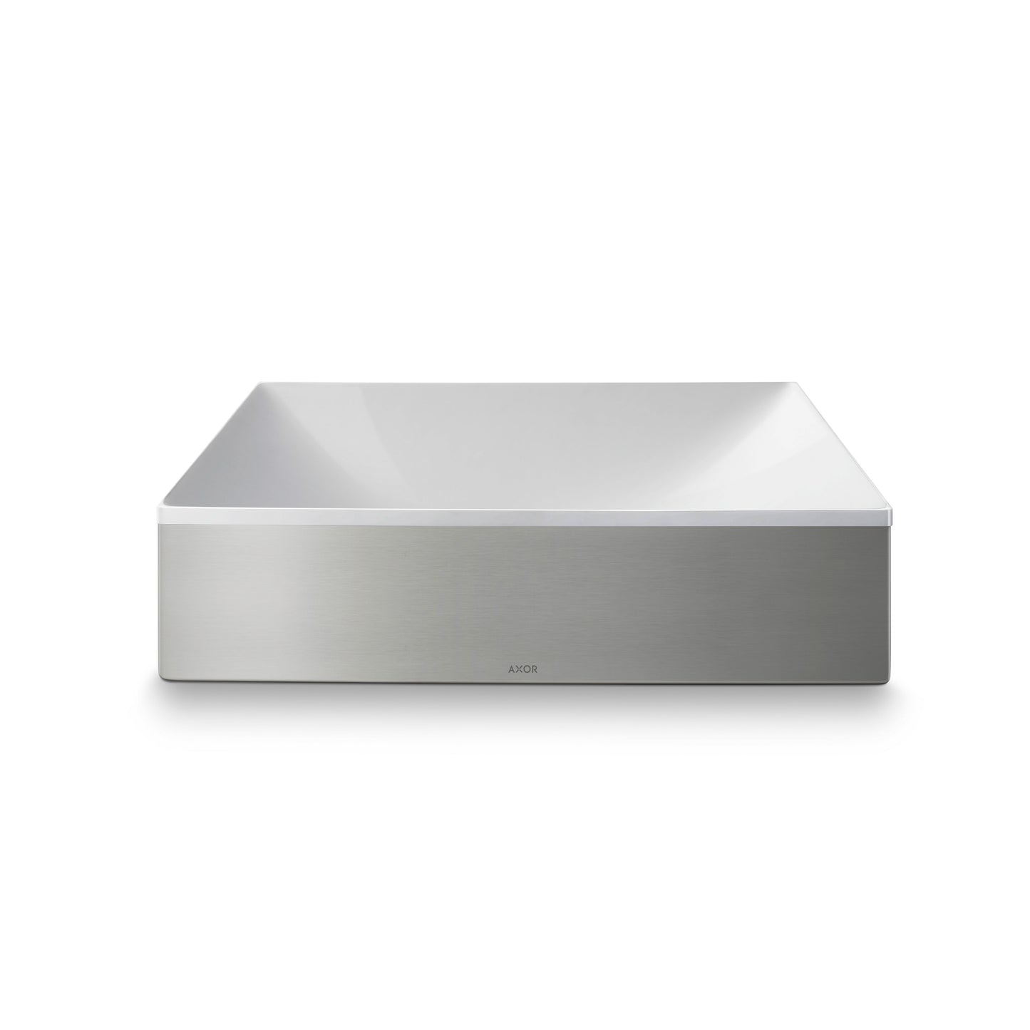 AXOR Suite Sinks  Square Sink without Overflow, 15 3/4" x 15 3/4" in Brushed Nickel