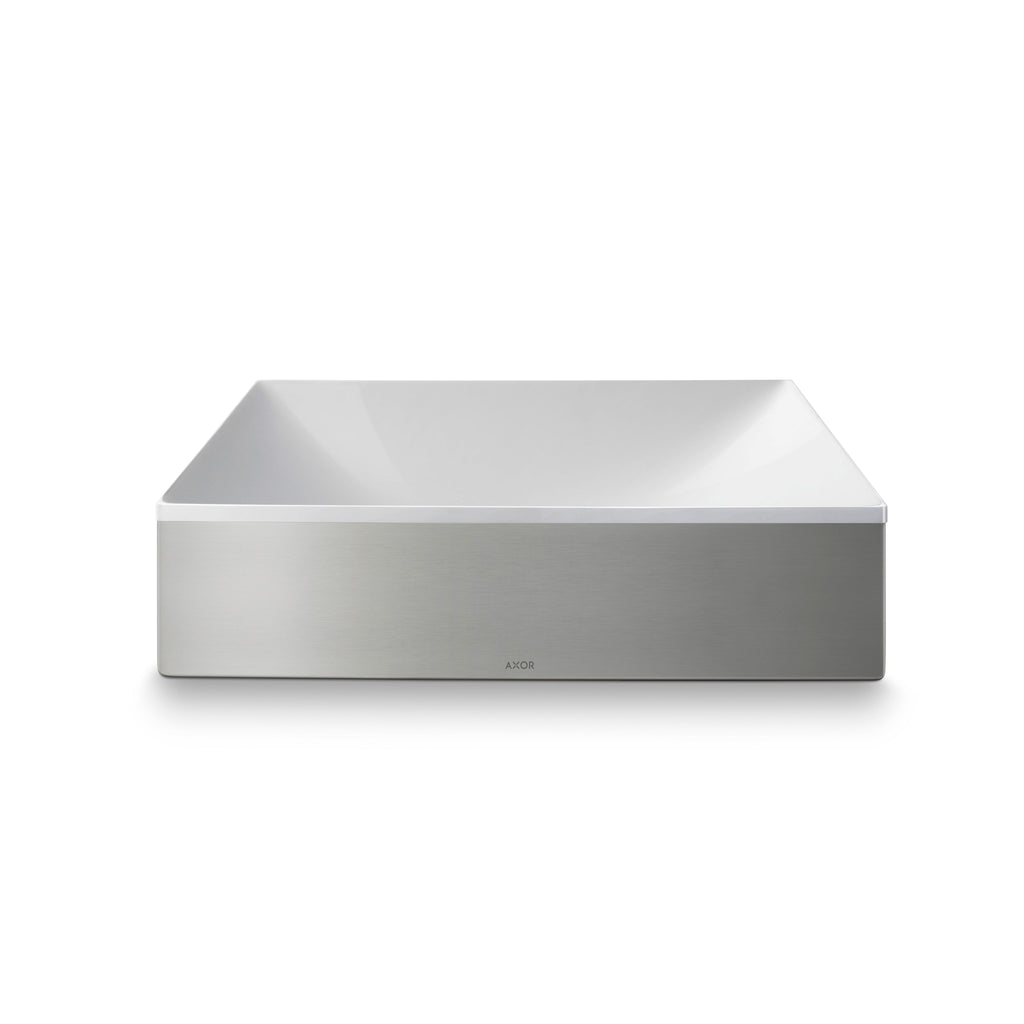 AXOR 42003820 Suite Sinks Square Sink without Overflow, 15 3/4" x 15 3/4" - Brushed Nickel