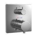 TOTO TBV02404U#CP Square Thermostatic Mixing Valve With Two-Way Diverter Shower Trim - Polished Chrome