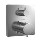 TOTO TBV02404U#CP Square Thermostatic Mixing Valve With Two-Way Diverter Shower Trim - Polished Chrome