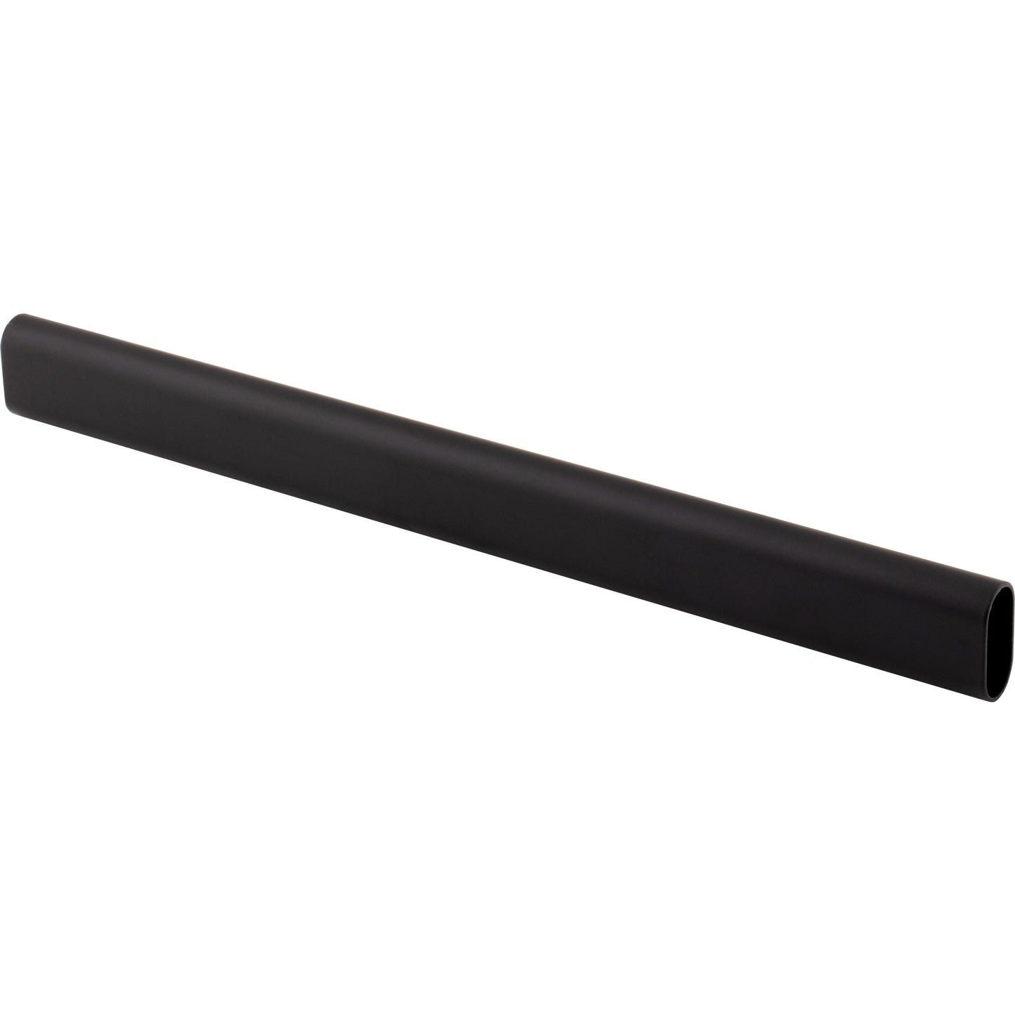 HARDWARE RESOURCES 153012MB-80 80 Matte Black 9/16"x1-3/16"x 12' Oval Steel Closet Rods - Matte Black