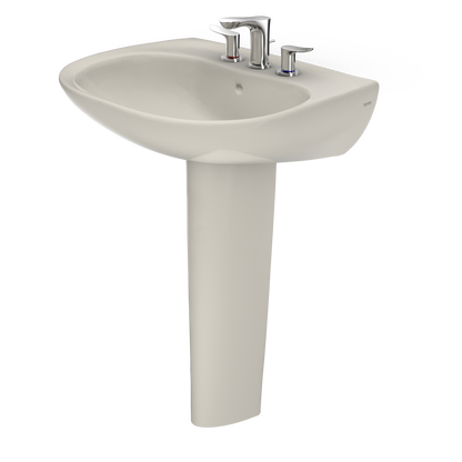 TOTO LPT242.8G#12 Prominence Oval Basin Pedestal Bathroom Sink With Cefiontect For 8 Inch Center Faucets - Sedona Beige