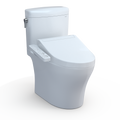 TOTO MW4363074CEMFGN#01 Washlet+ Aquia Iv Cube Two-Piece Elongated Dual Flush 1.28 And 0.9 Gpf Toilet With C2 Bidet Seat - Cotton White