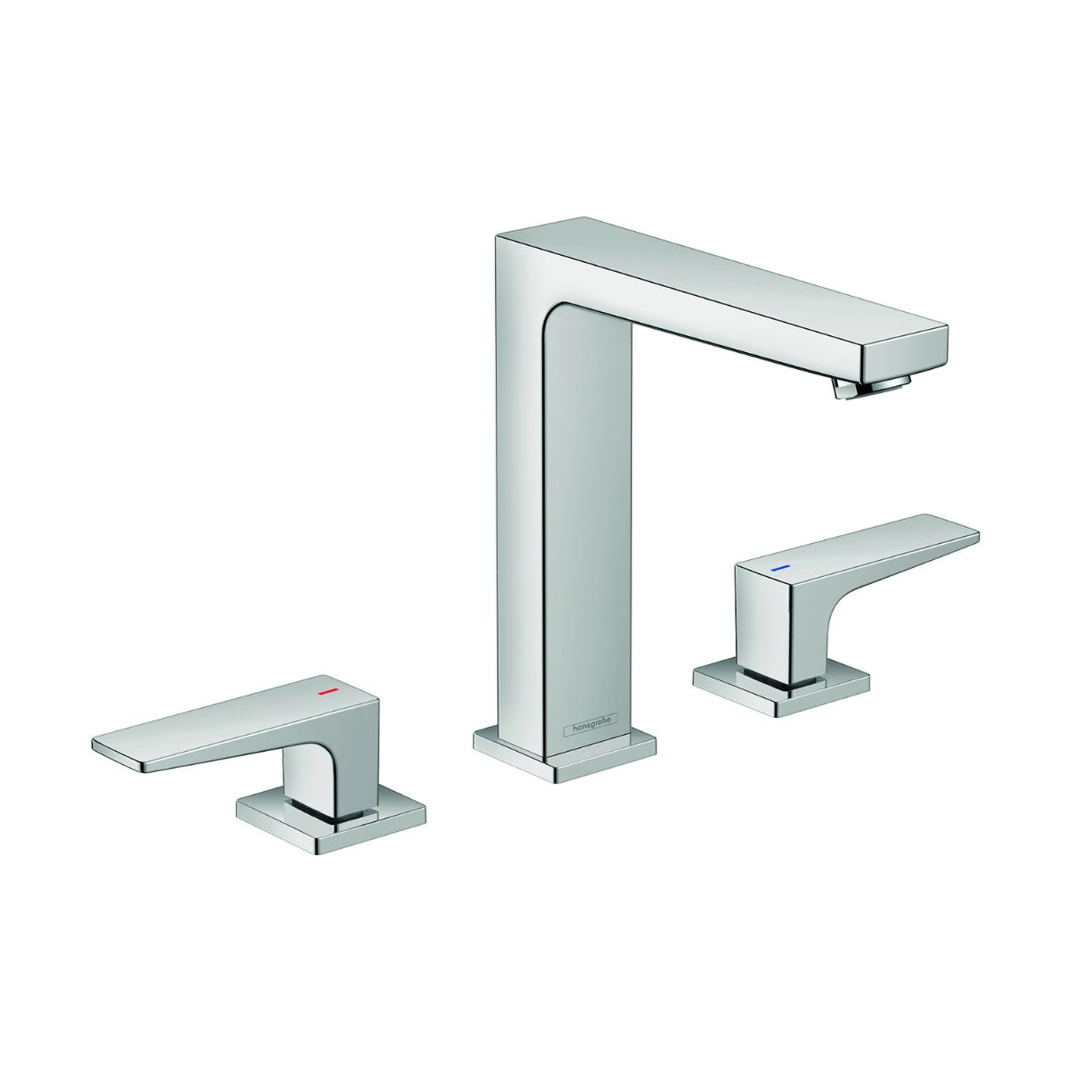 HANSGROHE 32517001 Metropol Widespread Faucet 160 with Lever Handles and Pop-Up Drain, 1.2 GPM - Chrome